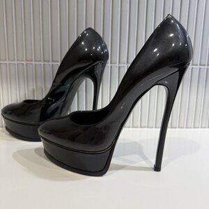 Casadei Blade Glossy Stiletto Pumps Black